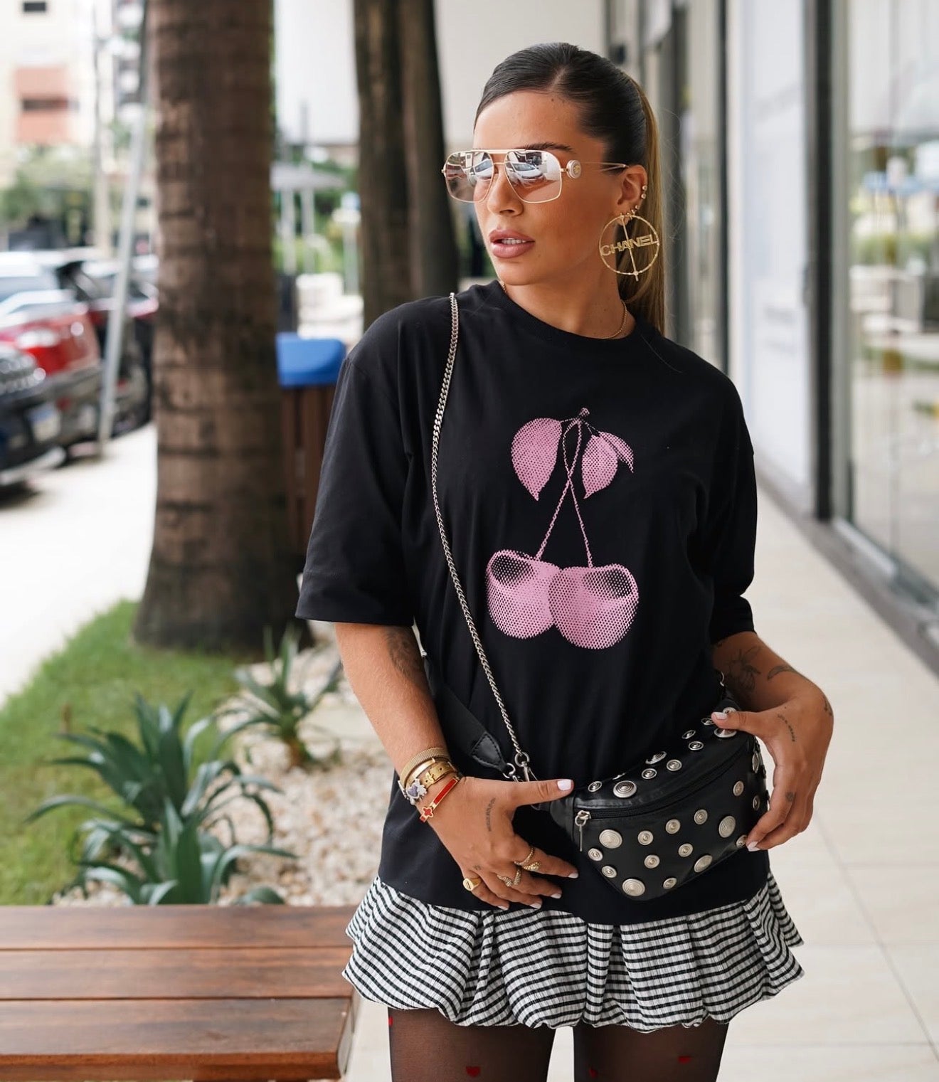 T-shirt Over Cereja