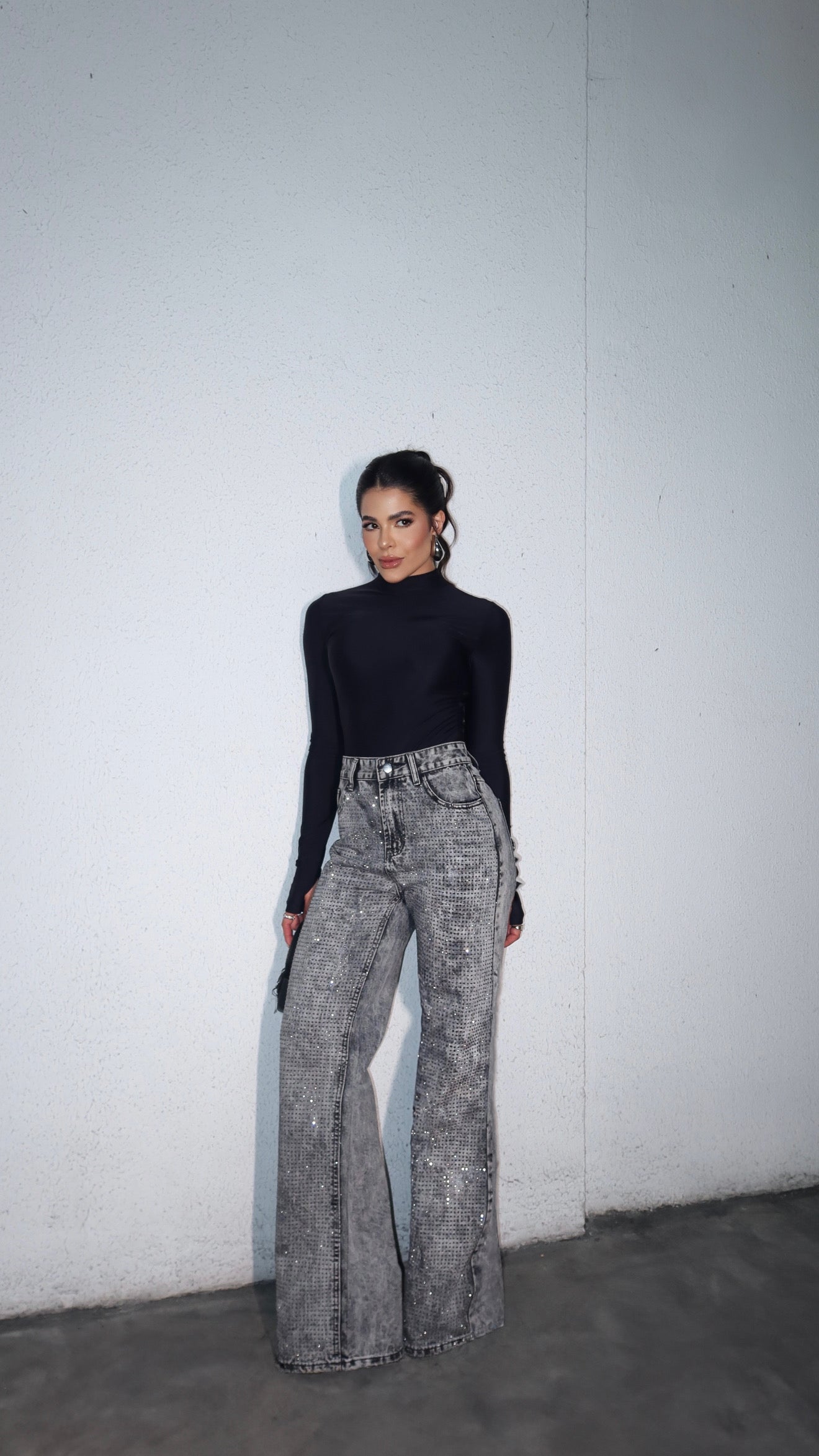 Calça Jeans Strass