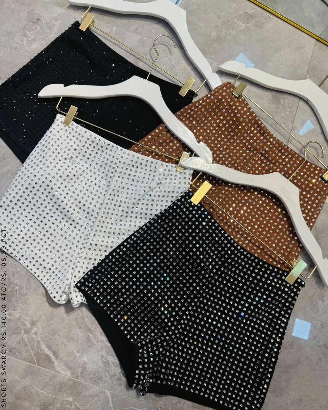 Short Aplic. Strass