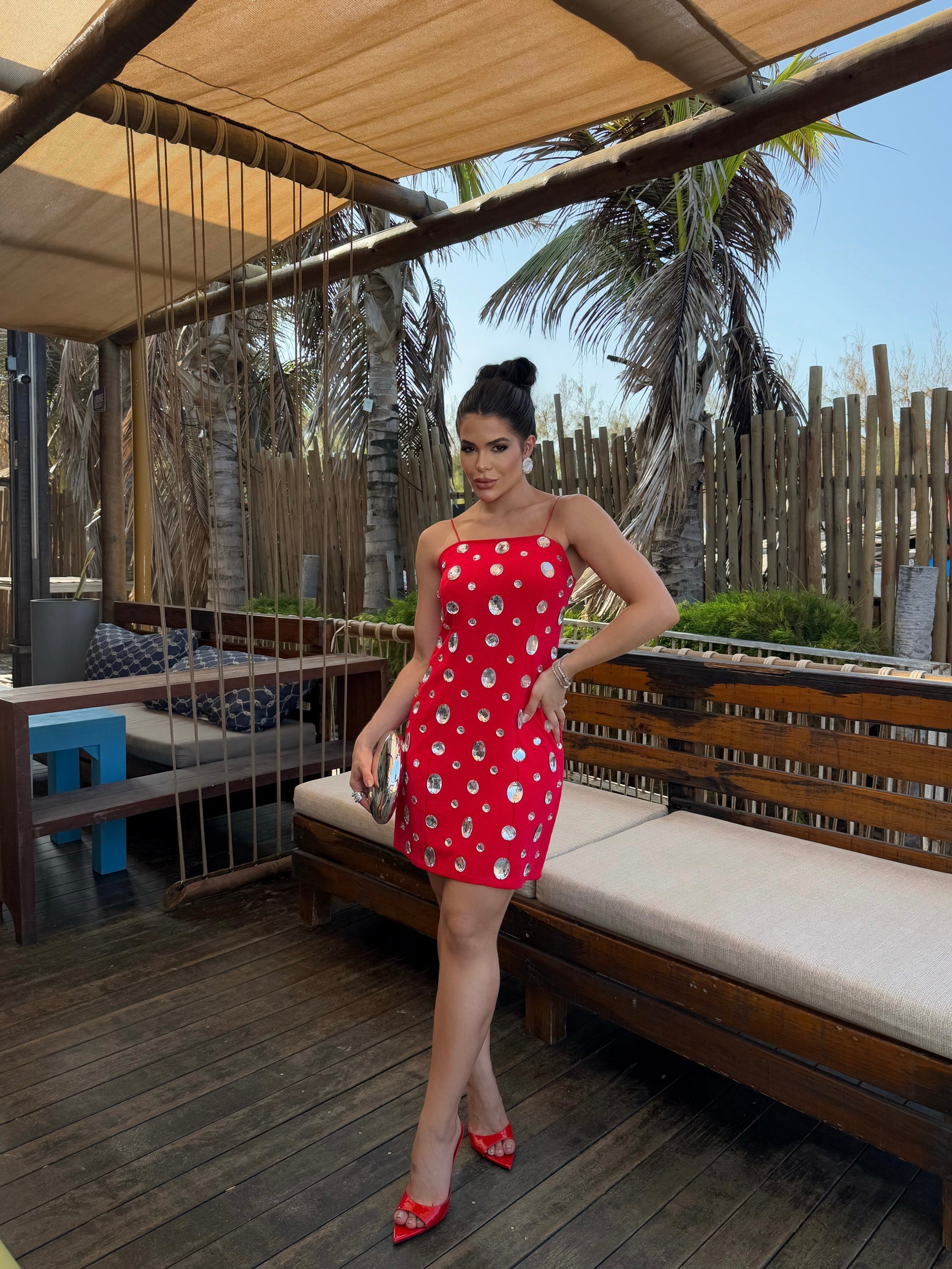 Vestido Aplic. Strass