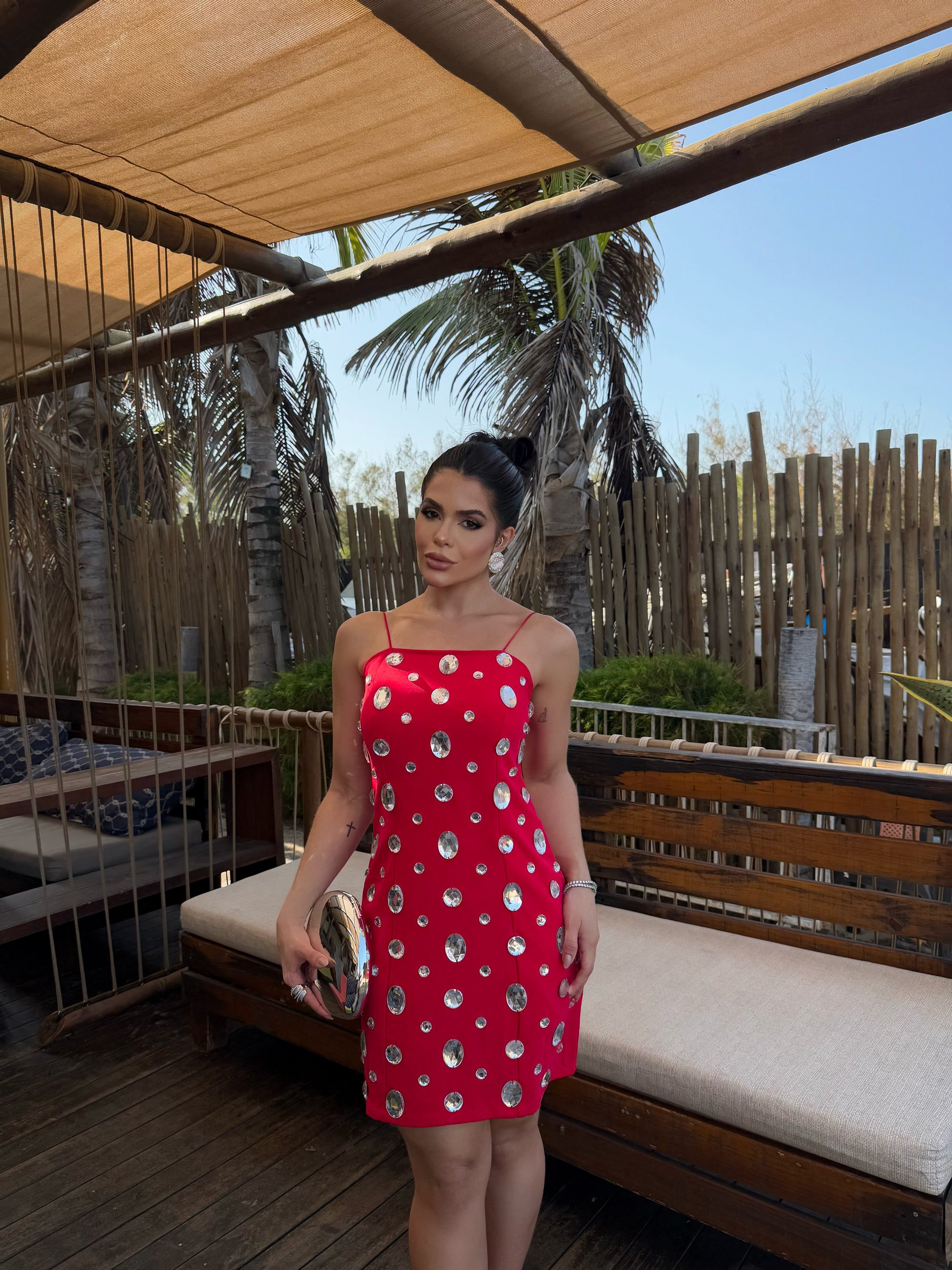 Vestido Aplic. Strass
