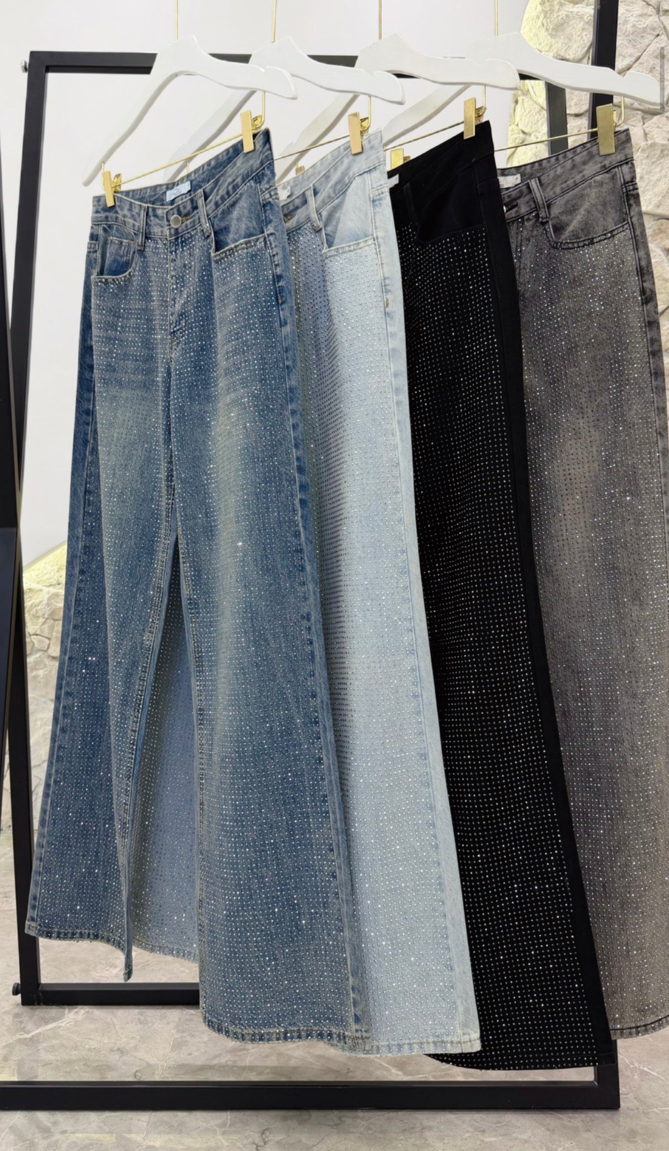 Calça Jeans Strass