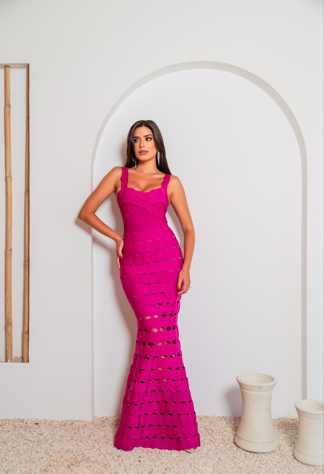 Vestido Alça Longo Band. - BUBU